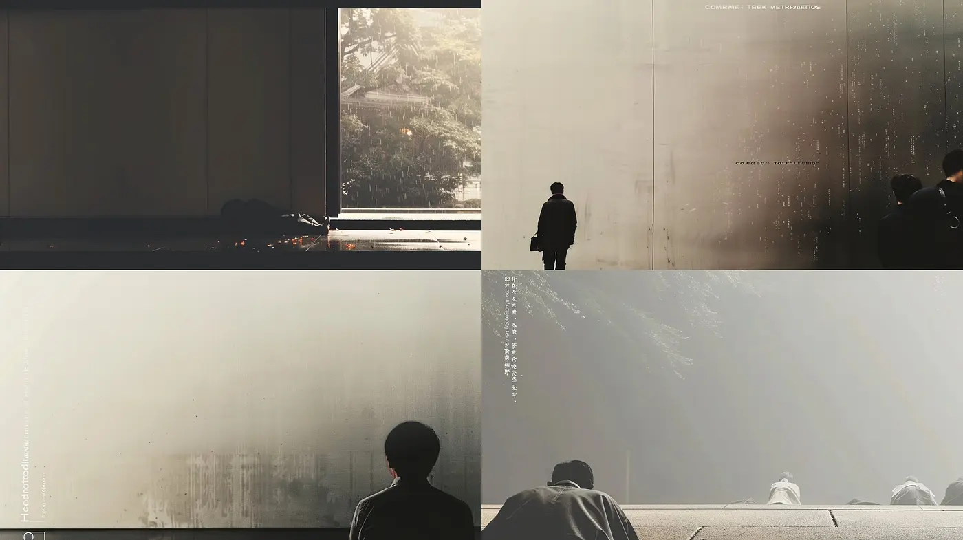 Contemplative Solitude in Sepia: A Uniform Exploration of Mood and Texture - Midjourney sref style