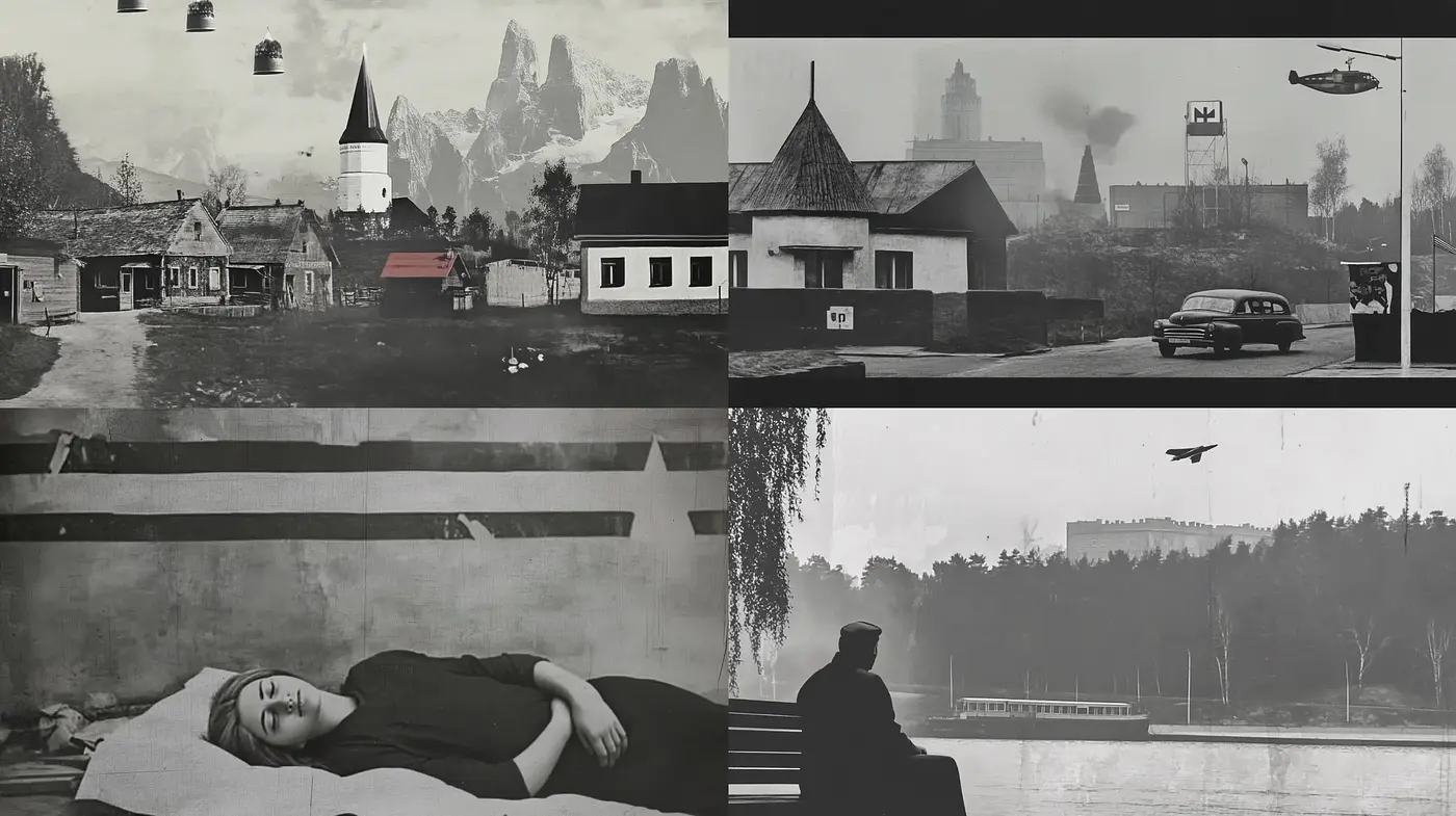 Ethereal Monochromatic Dreamscape Imagery - Midjourney sref style