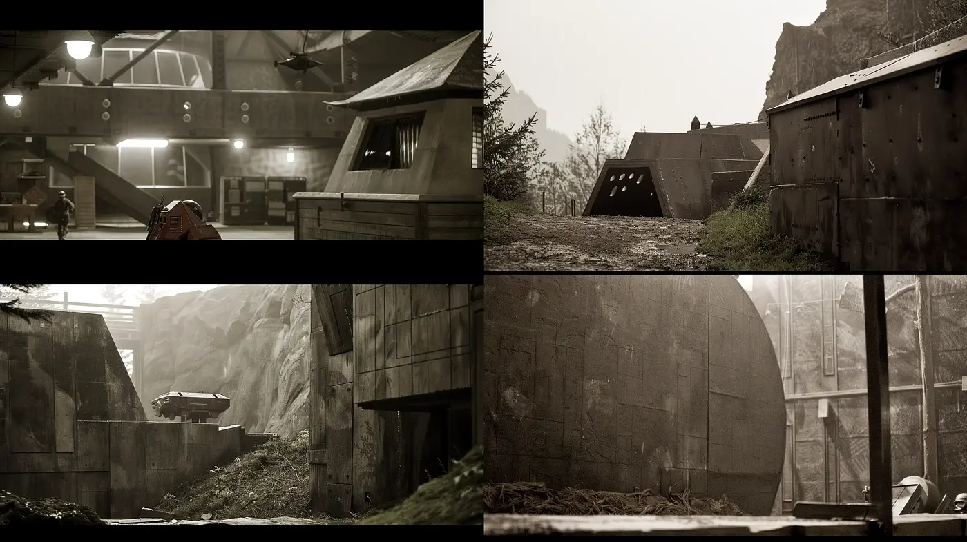 Melancholic Dystopian Hues: A Unified Study in Desolation - Midjourney sref style