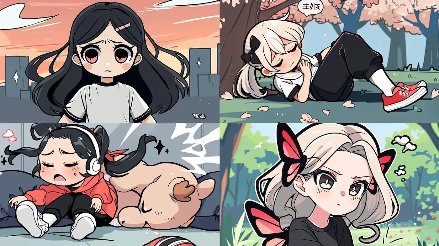Charming and expressive anime-inspired illustrations with a vibrant feel - Midjourney sref style