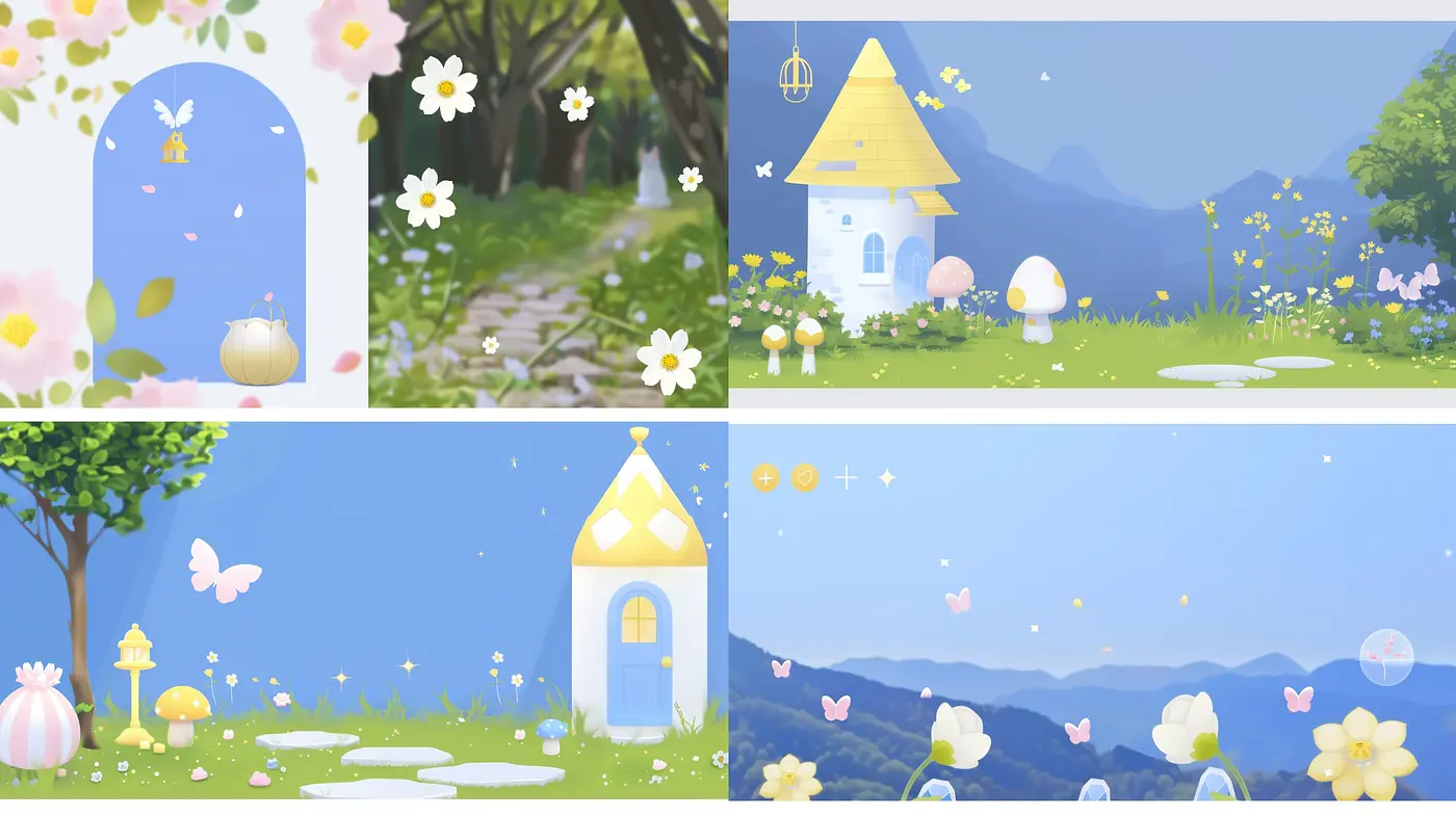 Serene Pastel Dreamscape: A Harmonious Blend of Soft Hues and Gentle Textures - Midjourney sref style