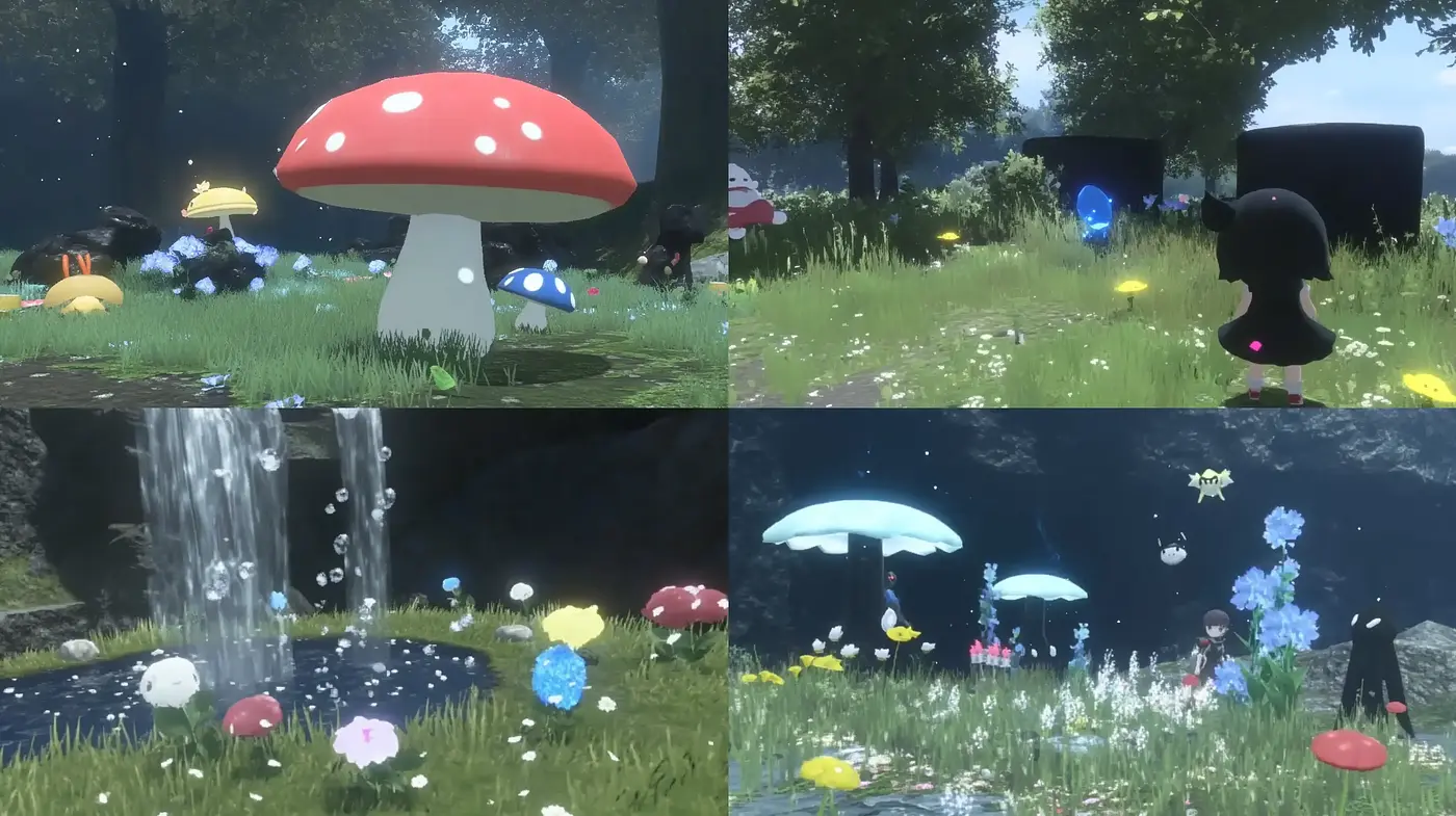 Enchanted Whimsical Garden: A Fusion of Serenity and Fantasy - Midjourney sref style