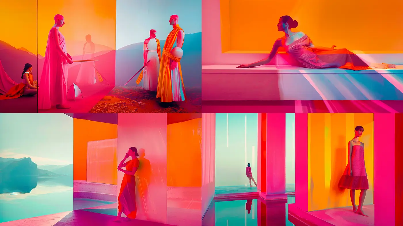 Chromatic Harmony in Surreal Modernity - Midjourney sref style