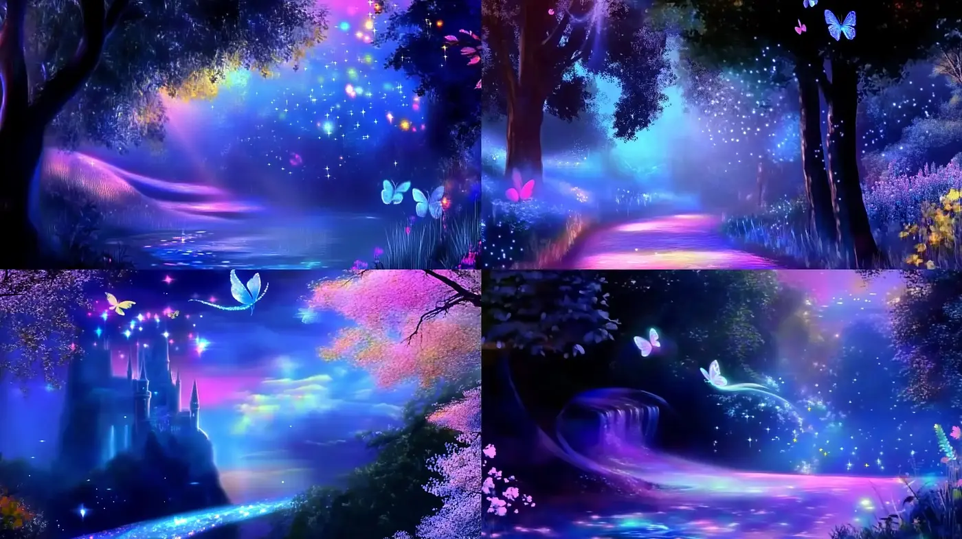 Enchanted Twilight Dreamscape: A Luminous Fusion of Fantasy Artistry - Midjourney sref style