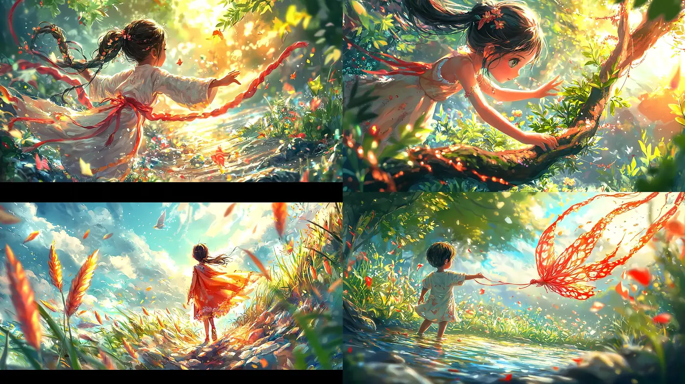 Luminous Dreamscape: A Radiant Fusion of Light and Nature in Illustration - Midjourney sref style