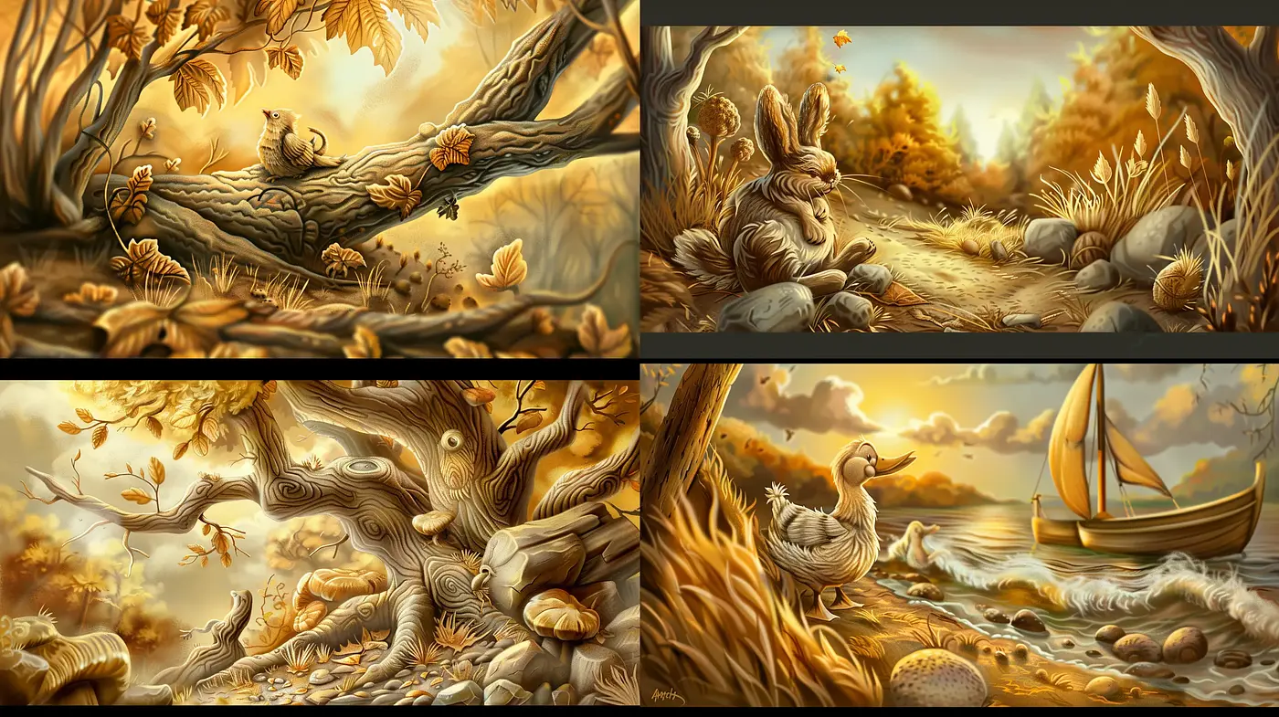 Autumnal Reverie: A Homage to Golden Hues and Rustic Charm - Midjourney sref style