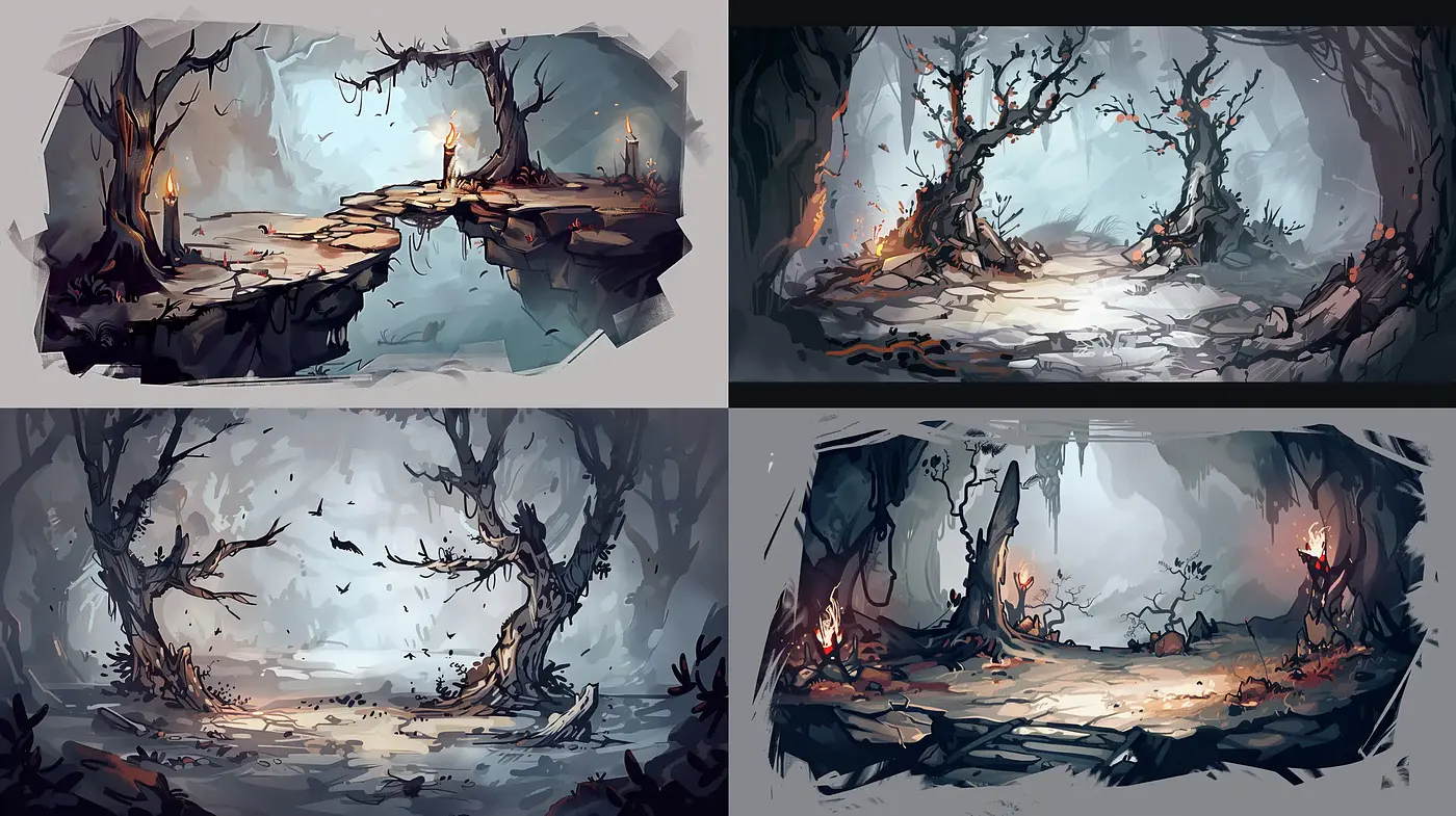 Enigmatic Ethereal Landscapes: A Fusion of Twilight Tones and Mysterious Vistas - Midjourney sref style