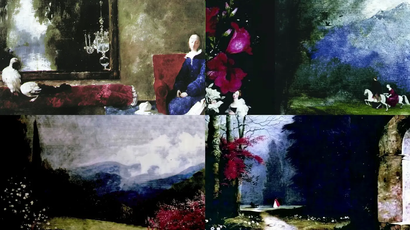 Ethereal Melancholic Dreamscapes with Textural Contrasts - Midjourney sref style