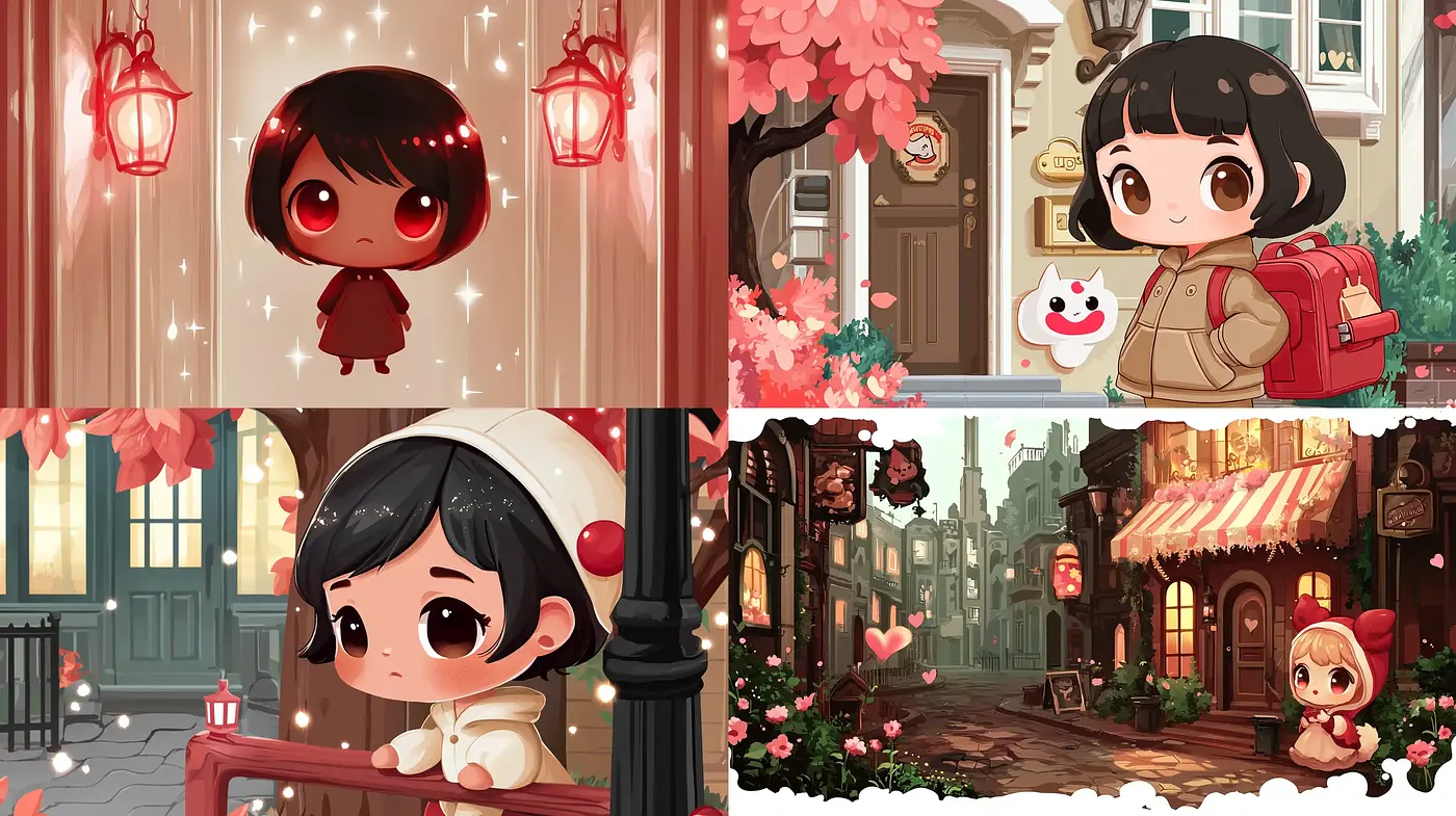 Enchanting Storybook Vistas with Heartwarming Anime Influences - Midjourney sref style