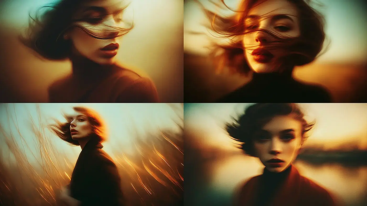 Ethereal Portraits with a Dreamlike Aesthetic and Subtle Motion - Midjourney sref style