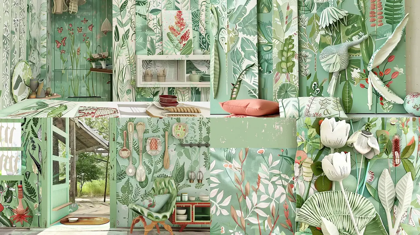 Botanical Serenity in Watercolor Impressions - Midjourney sref style