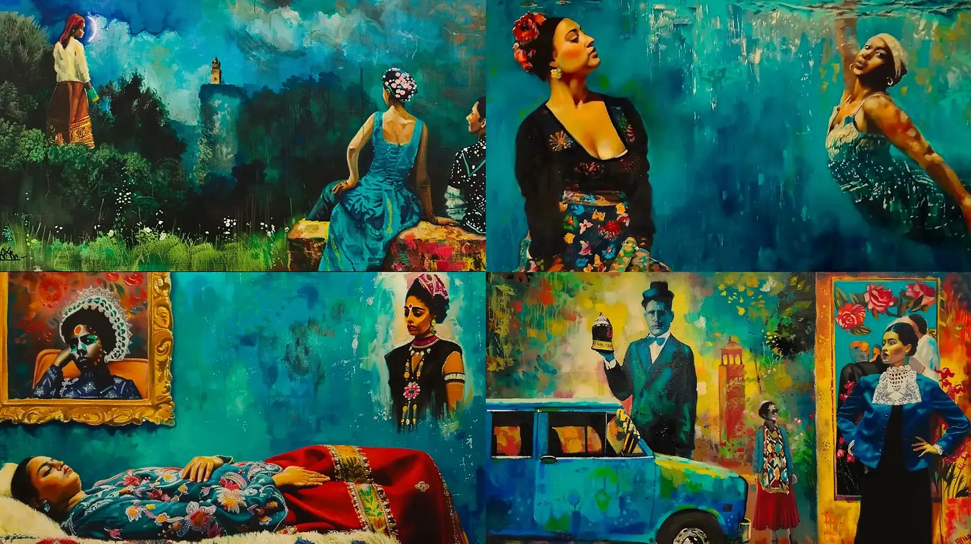 Harmonious Fusion of Vivid Expressionism and Folkloric Essence - Midjourney sref style