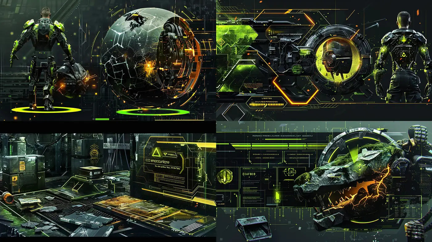 Neon-Infused Cybernetic Dreamscape - Midjourney sref style