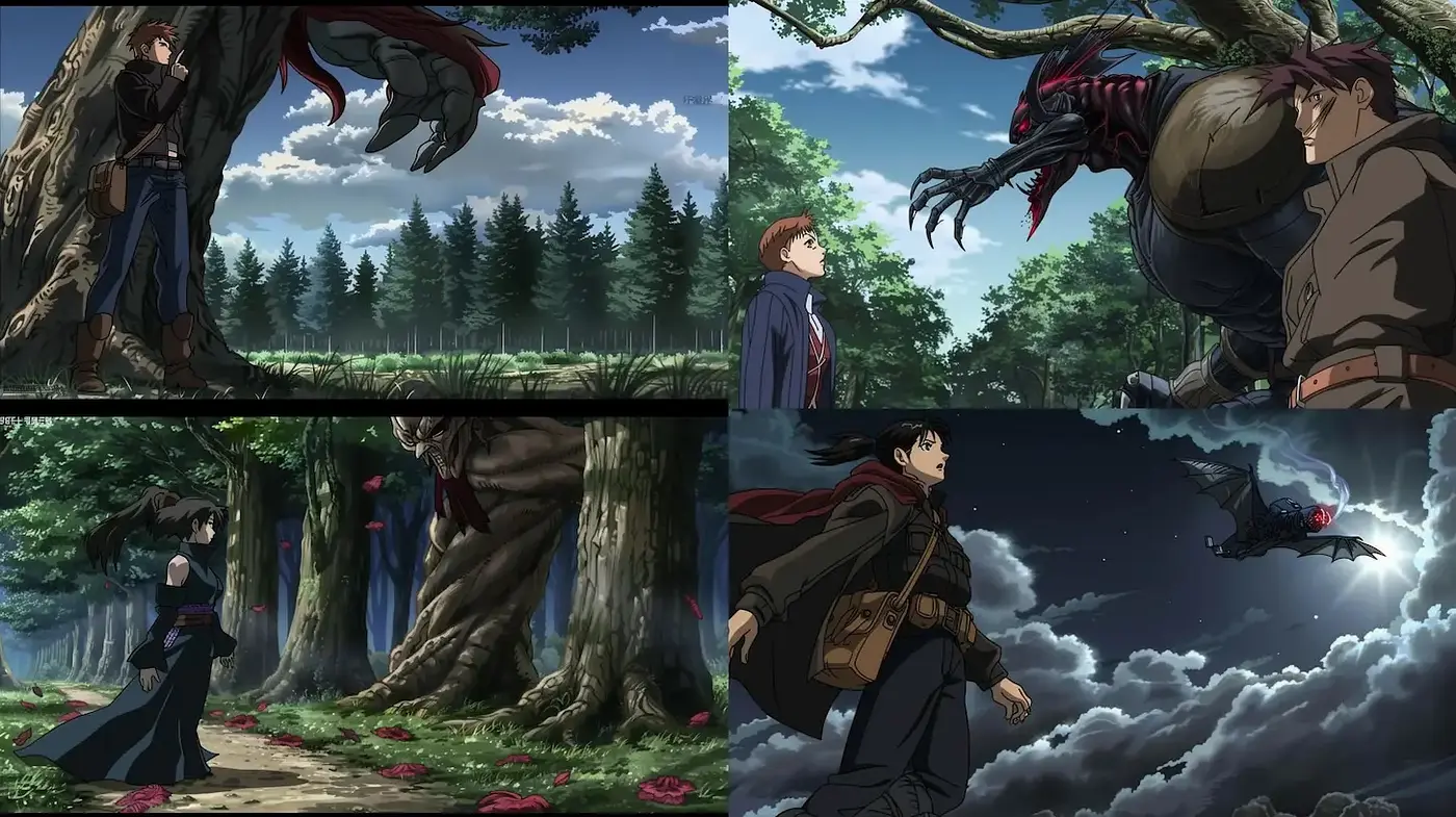 Dynamic, emotionally charged narrative style with dark fantasy influences - Midjourney sref style