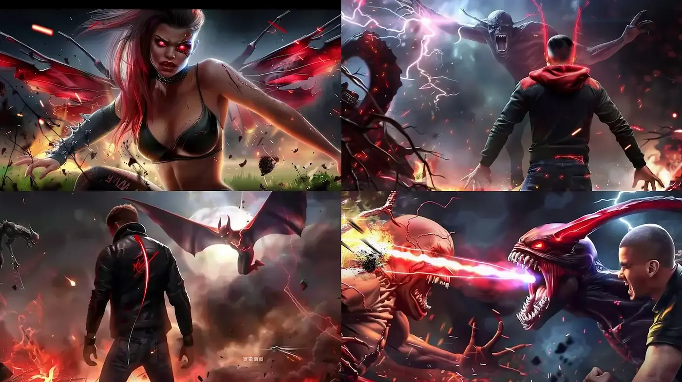 Dynamic and Intense Fantasy Visuals with Dark Elements - Midjourney sref style