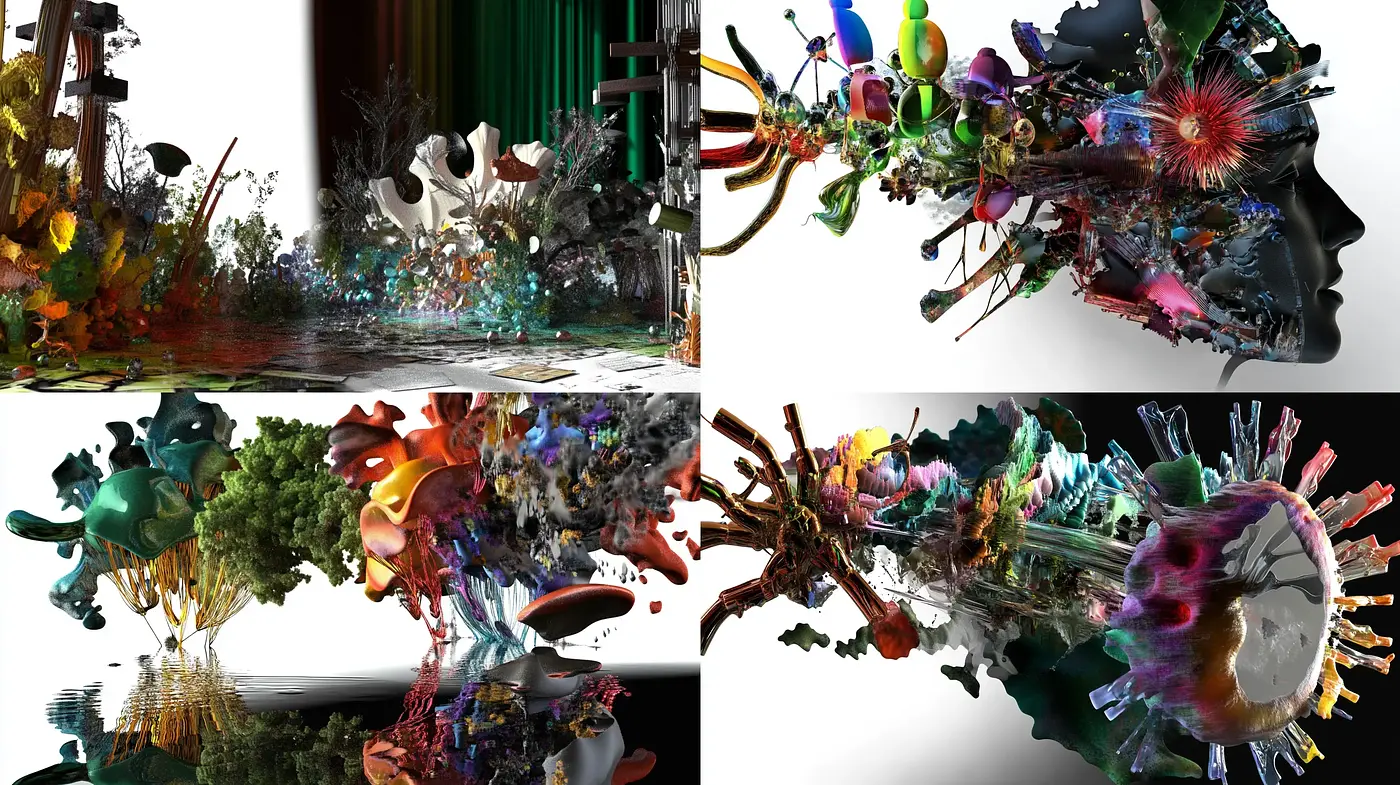 Chromatic Fusion of Digital Abstractionism - Midjourney sref style