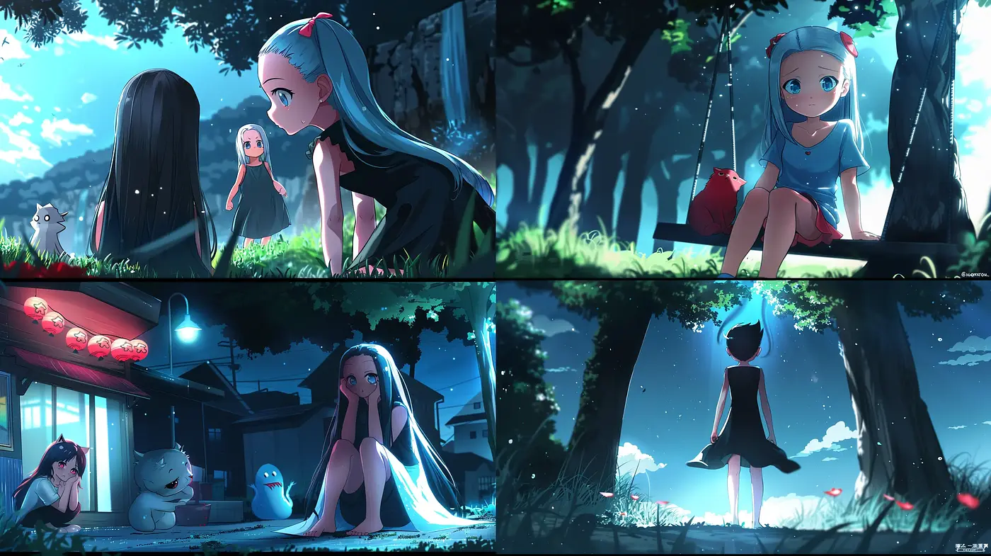 Luminous Twilight Dreamscape: A Consistent Anime-Inspired Vision - Midjourney sref style