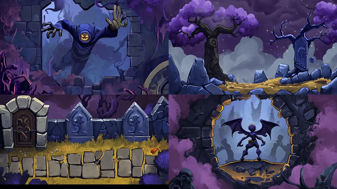 Ethereal Twilight: Fantasy in Muted Purples and Blues - Midjourney sref style