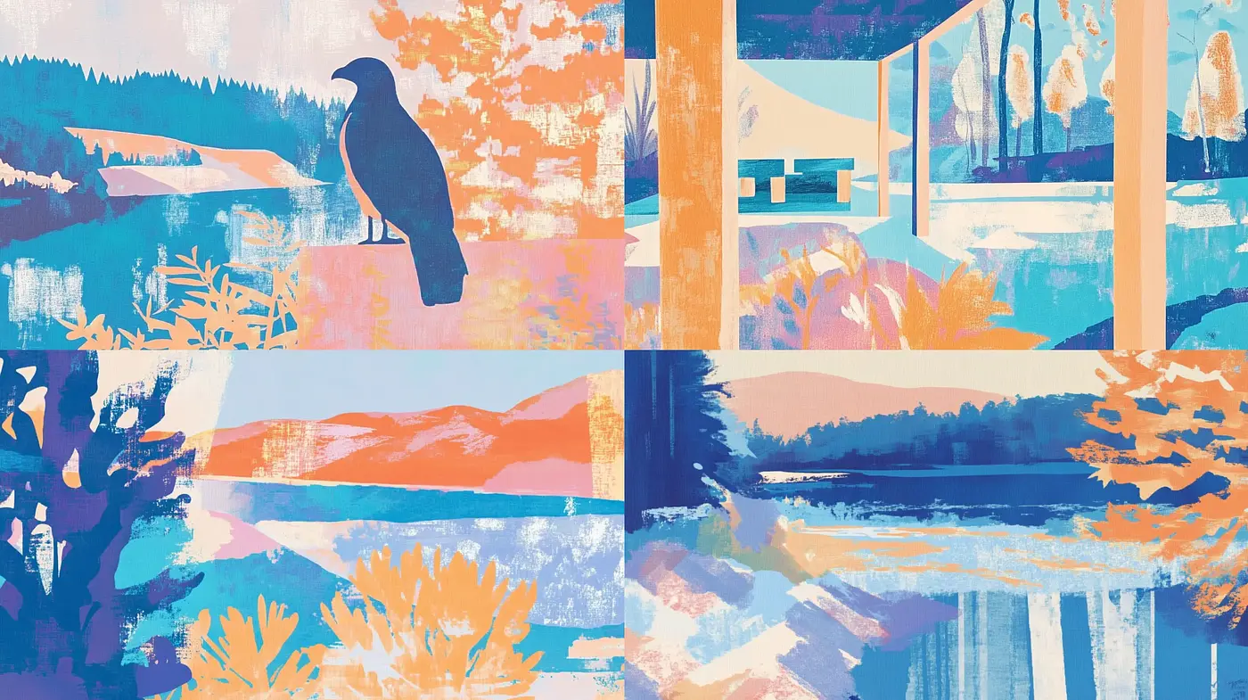 Serene Chromatic Vistas: A Study in Pastel Expressionism - Midjourney sref style