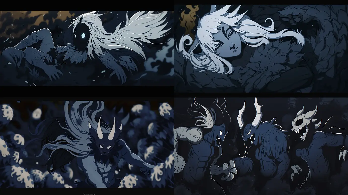 Nocturnal Fantasy: A Dark and Mysterious Artistic Expression - Midjourney sref style