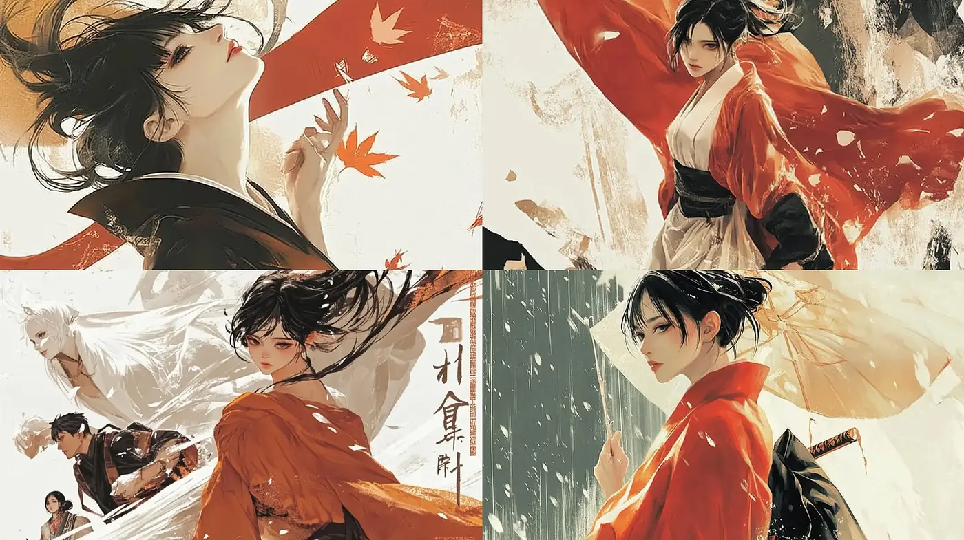 Ephemeral Elegance in Brushwork Harmony - Midjourney sref style