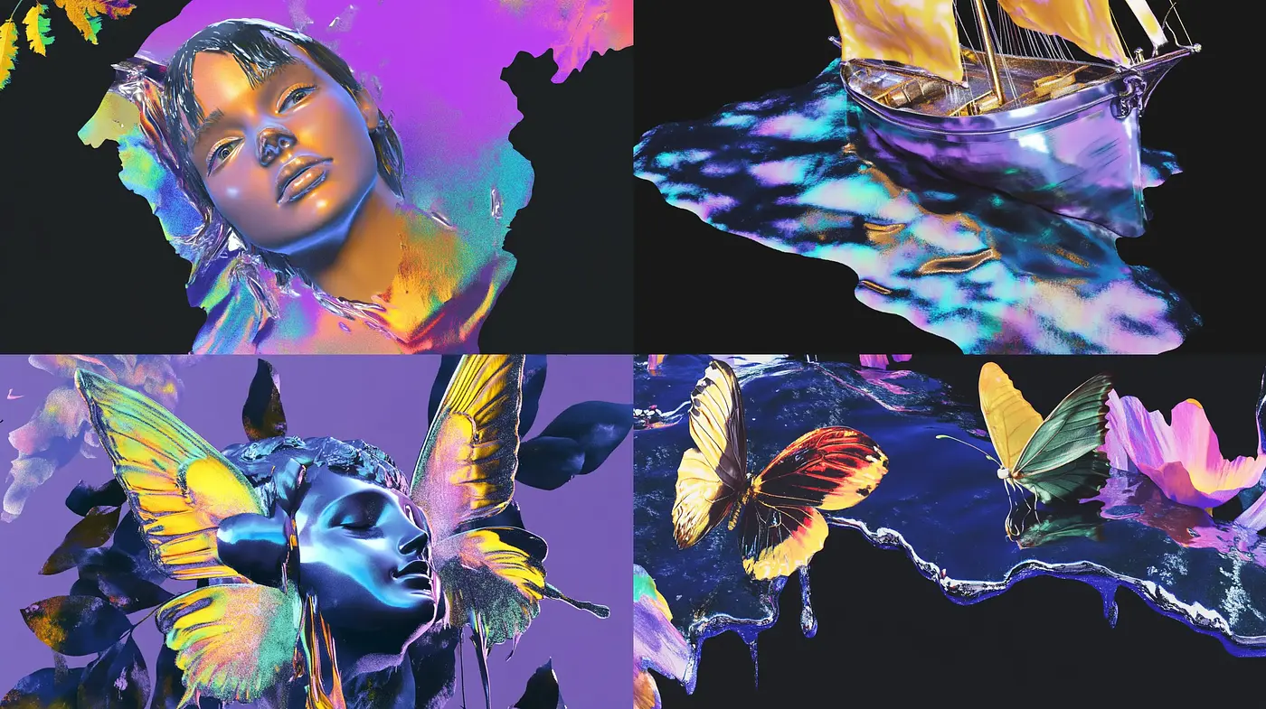 Vivid Dreamscape Fusion Art - Midjourney sref style