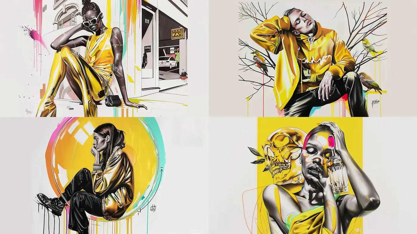 Vibrant urban expressionism with contemporary flair - Midjourney sref style