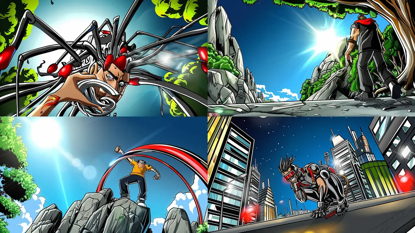 Dynamic and Vivid Comic-Style Illustrations with Urban Aesthetics - Midjourney sref style