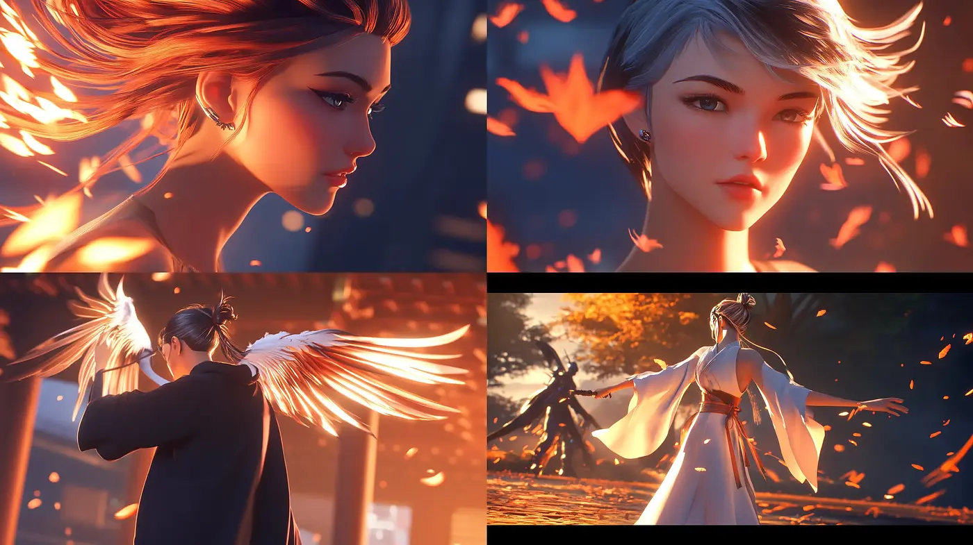 Ethereal Glow and Luminous Warmth in Digital Artistry - Midjourney sref style