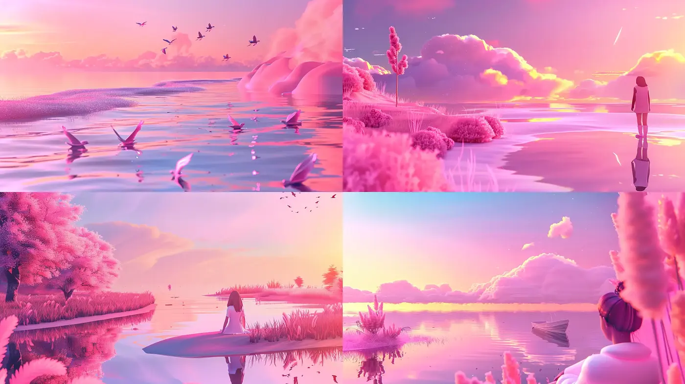 Serene Pastel Dawn: A Homage to Tranquil Mornings and Ethereal Vistas - Midjourney sref style