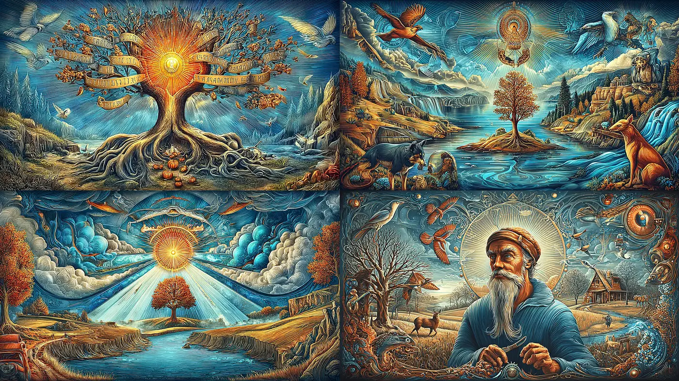 Whimsical Nature Imagery with Vibrant Detail and Intricate Textures - Midjourney sref style