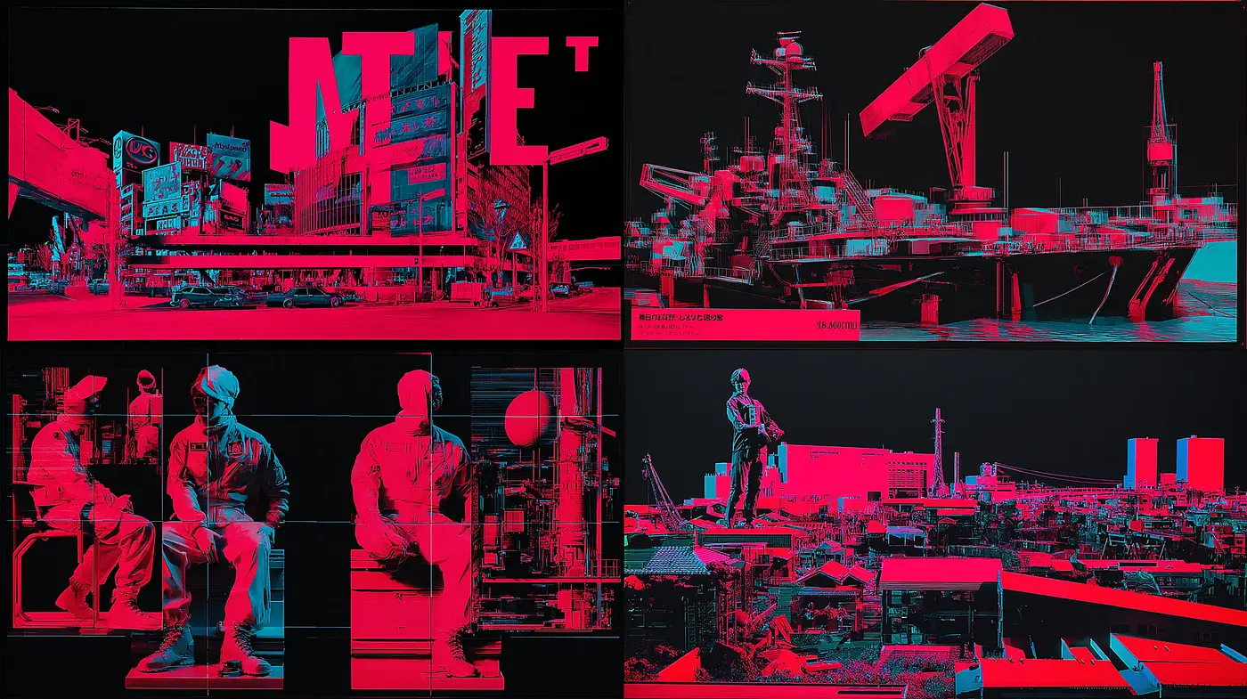 Futuristic Urban Aesthetic with Neon Elements - Midjourney sref style