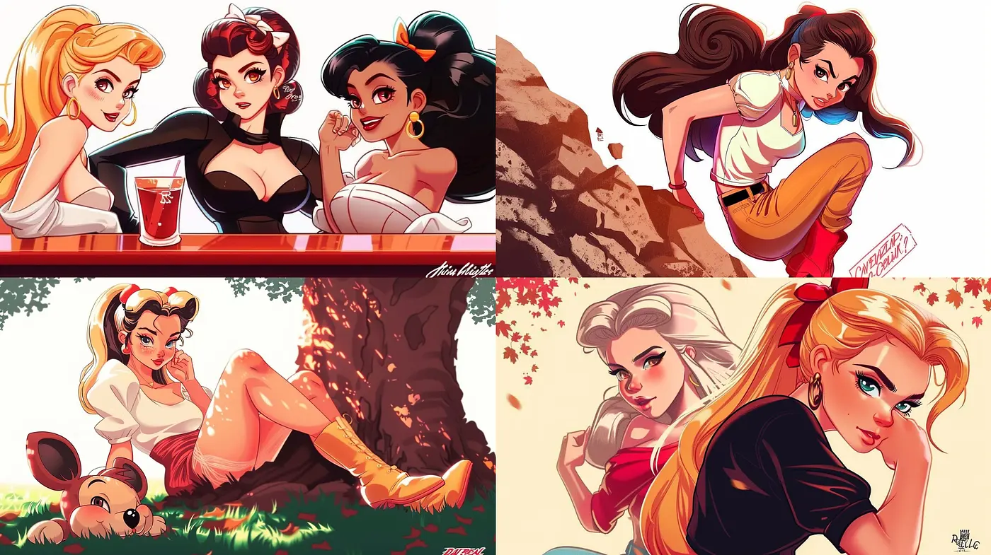 Vibrant Animation Renaissance: A Fusion of Contemporary Cartoon Realism with a Vivid Palette - Midjourney sref style