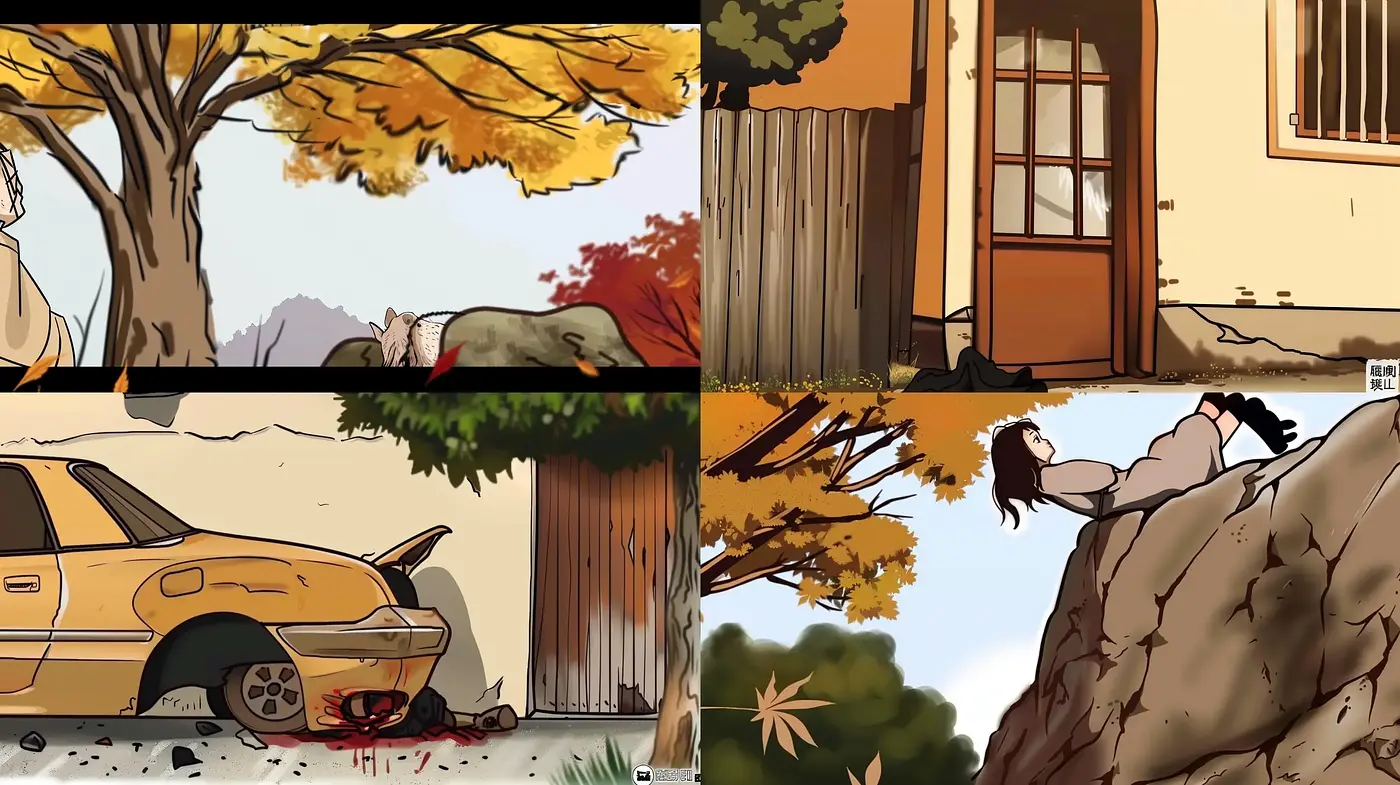 Autumnal Hues in Stylized Contemporary Anime - Midjourney sref style