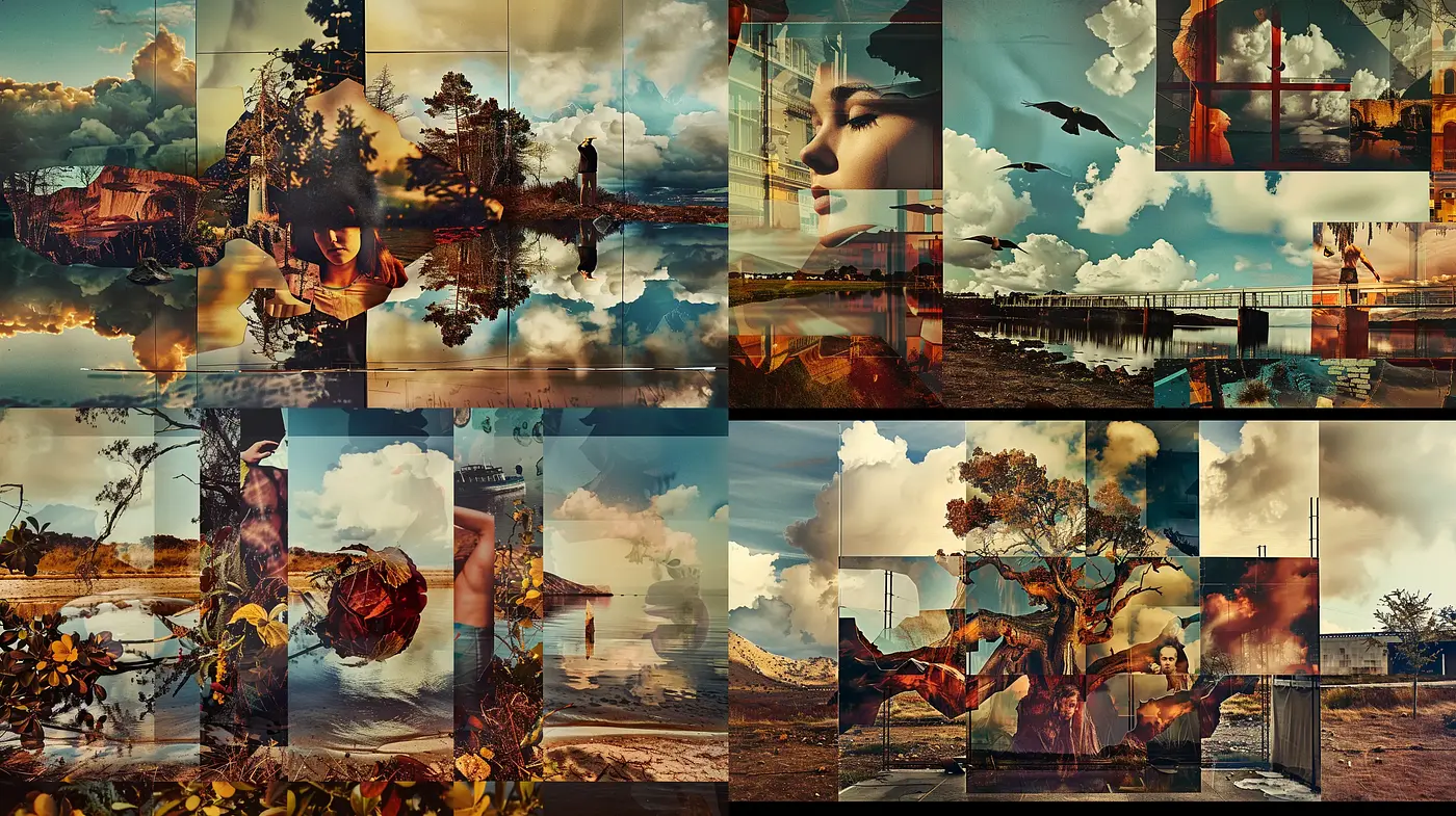 Ethereal Landscapes and Dreamlike Visions: A Mosaic of Surrealist Echoes - Midjourney sref style