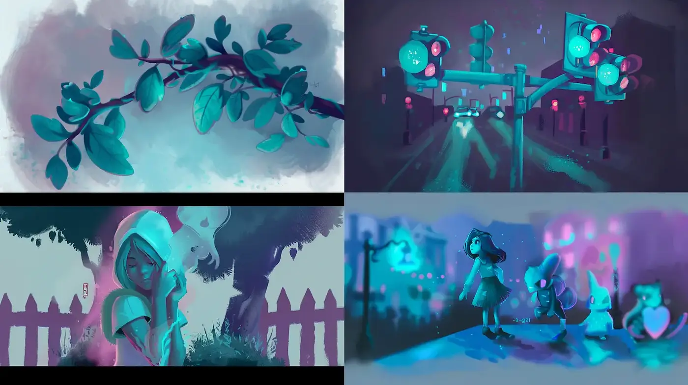 Ethereal Digital Illustrations with Mysterious Undertones - Midjourney sref style