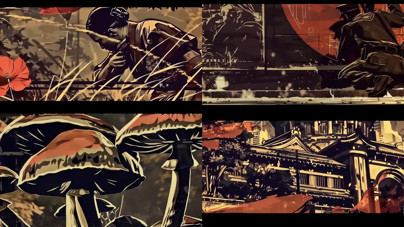 Dynamic and Textured Illustrations with a Nostalgic Touch - Midjourney sref style