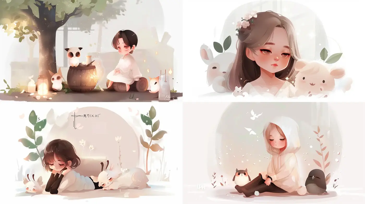 Enchanted Pastel Dreamscape Portraiture - Midjourney sref style