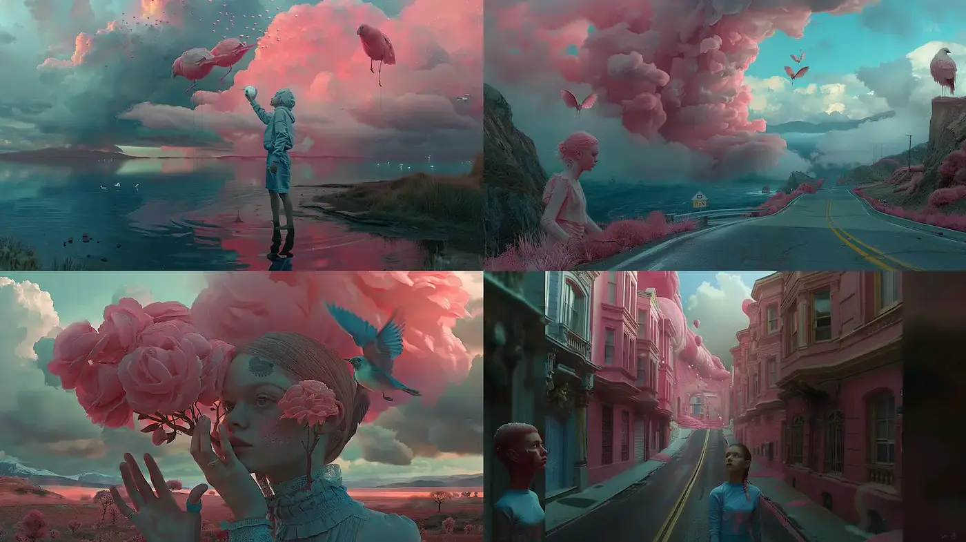 Ethereal Surrealism with a Dreamlike Aesthetic - Midjourney sref style