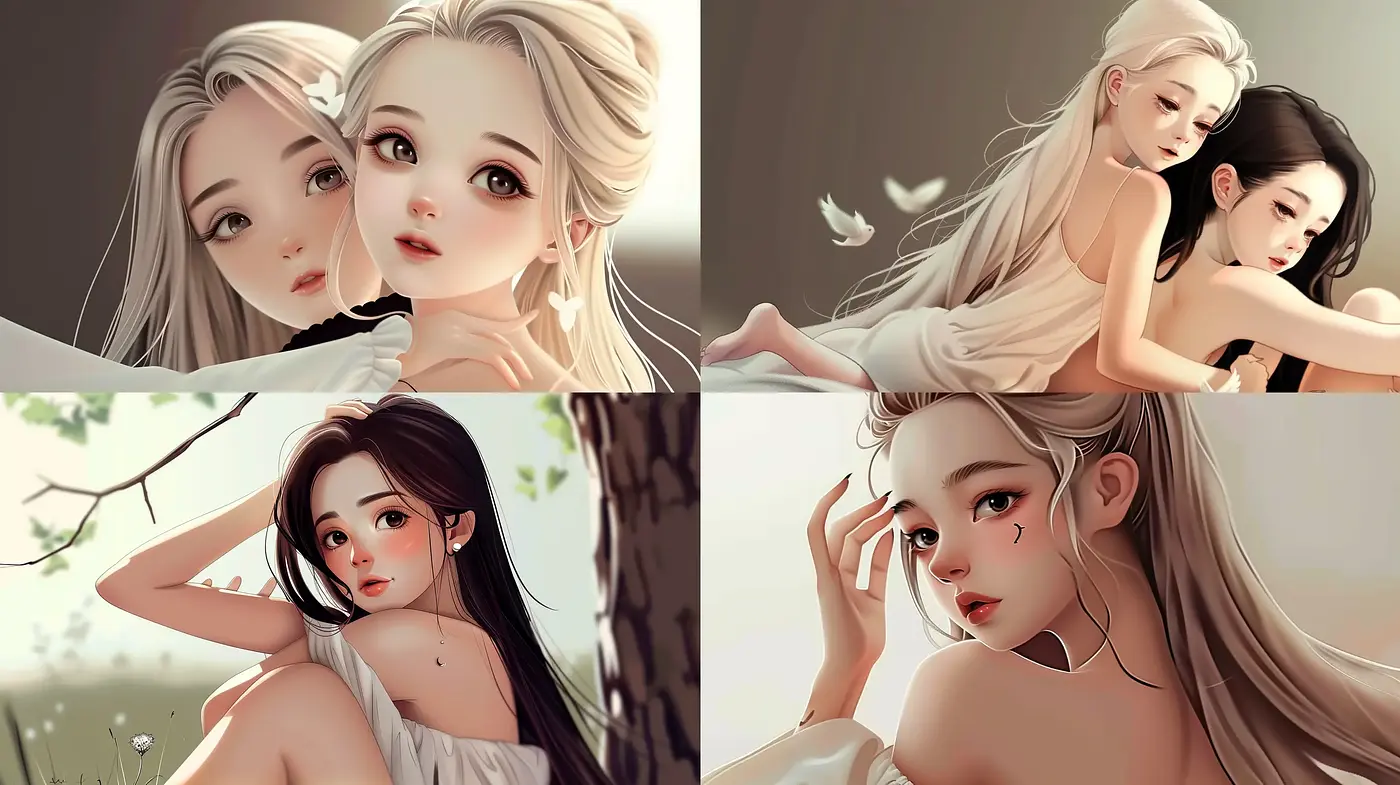 Ethereal Serenity in Delicate Hues: A Softly Lit Anime-Inspired Visual Symphony - Midjourney sref style