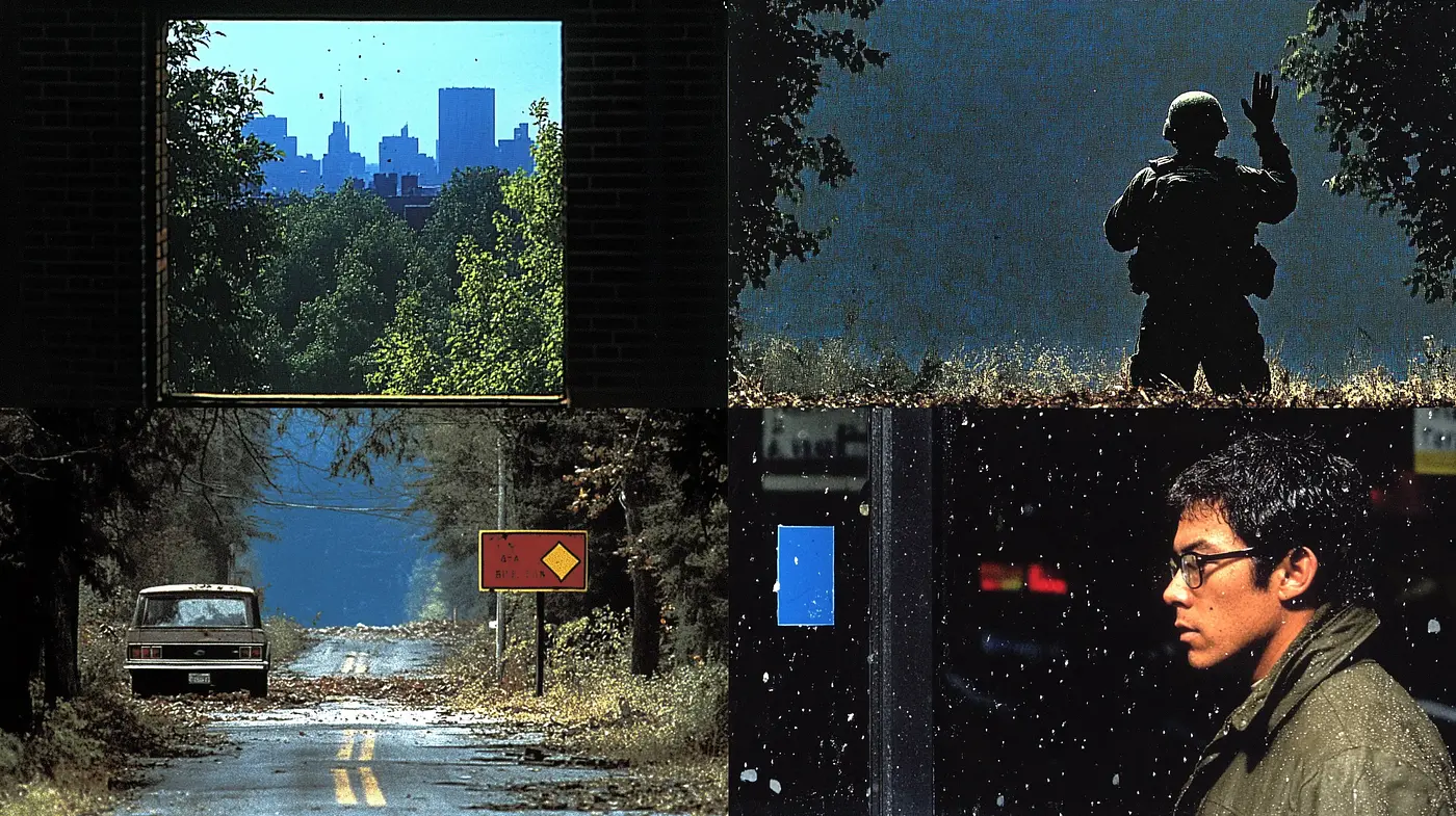Cinematic Sombre Realism with a Gritty Texture - Midjourney sref style
