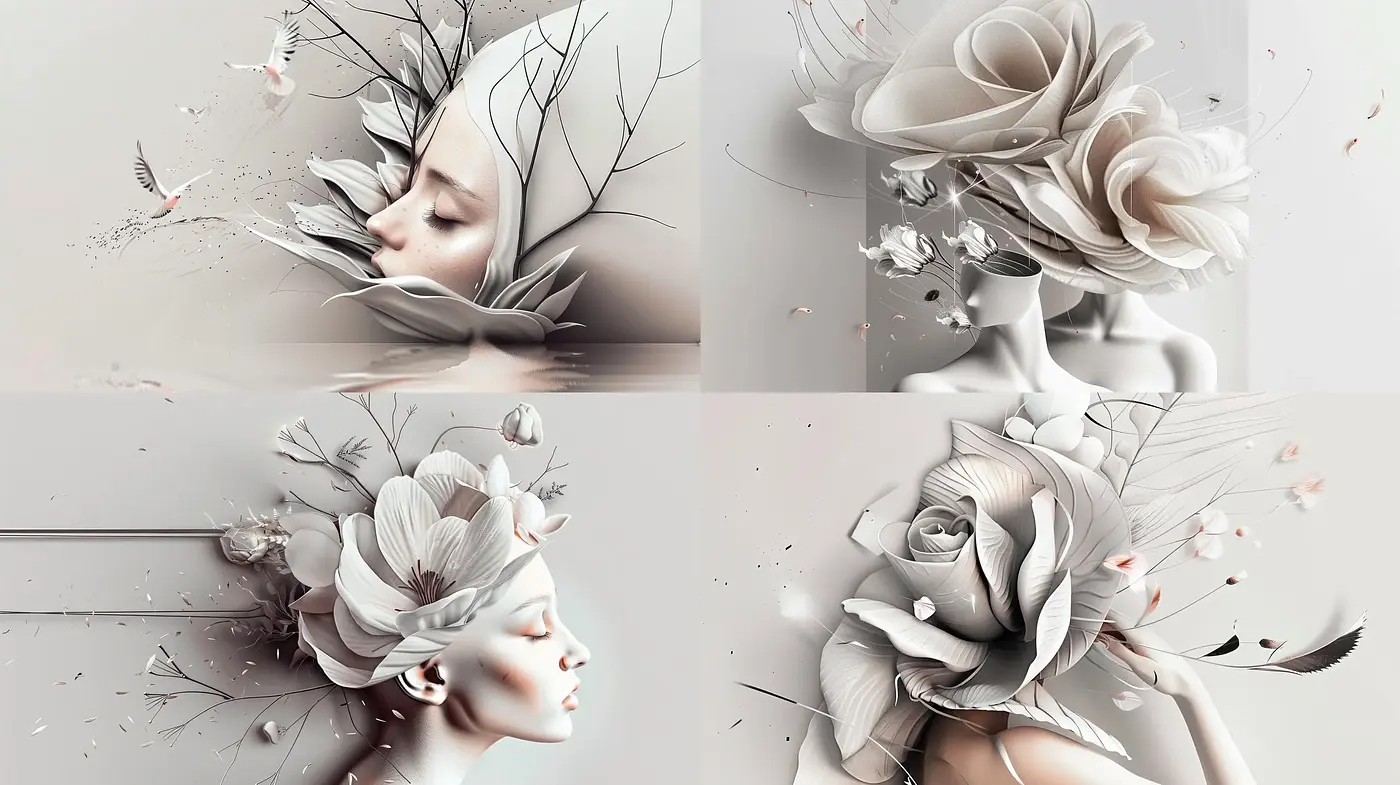 Elegantly Subdued Botanical Dreamscapes - Midjourney sref style