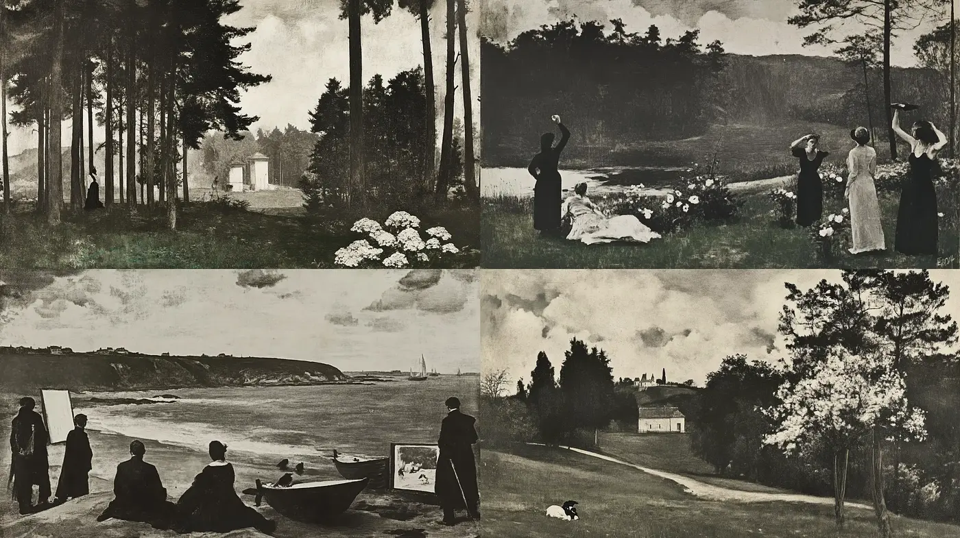 Elegiac Sepia Scenes: Homage to Timeless Pictorialism - Midjourney sref style