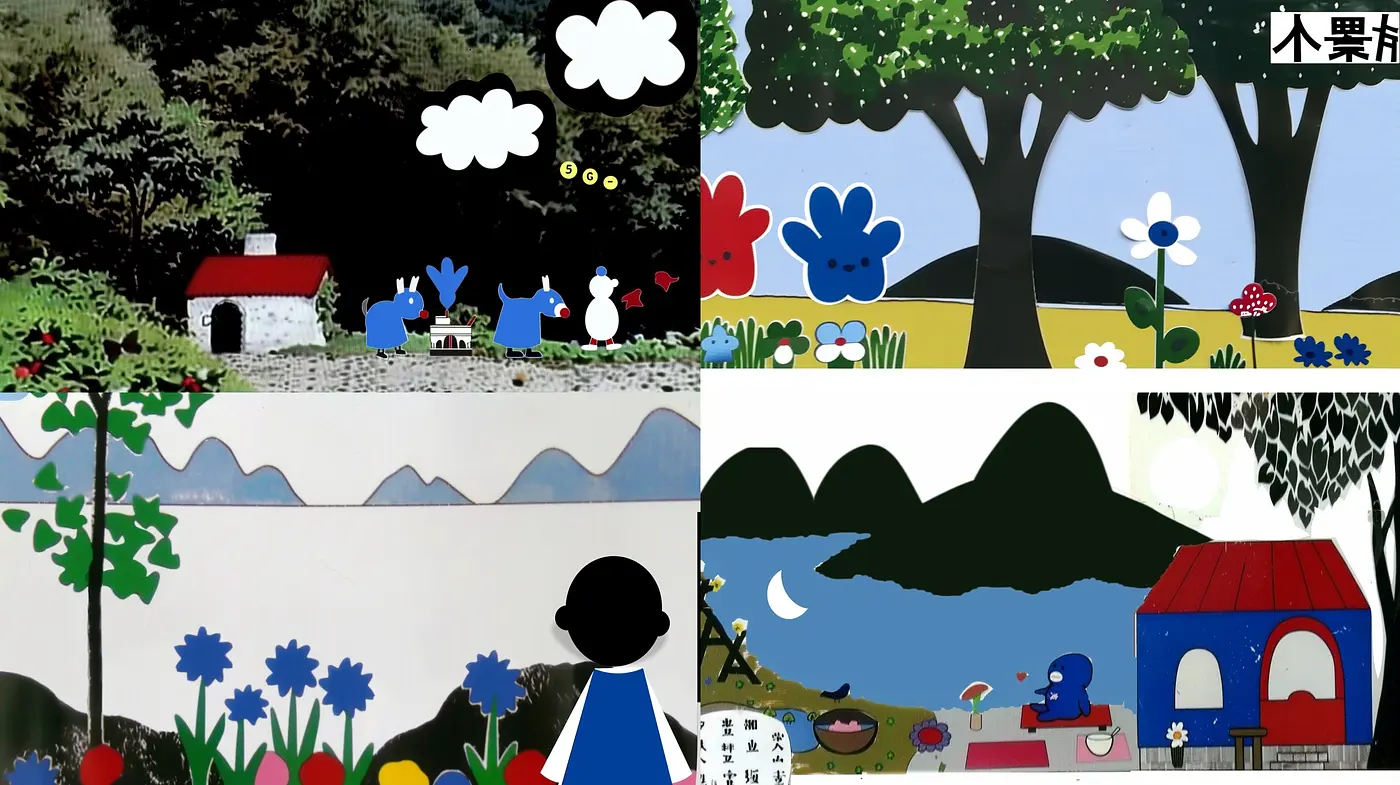 Whimsical Storybook Escapism: A Nostalgic Journey through Stylized Childlike Imagery - Midjourney sref style