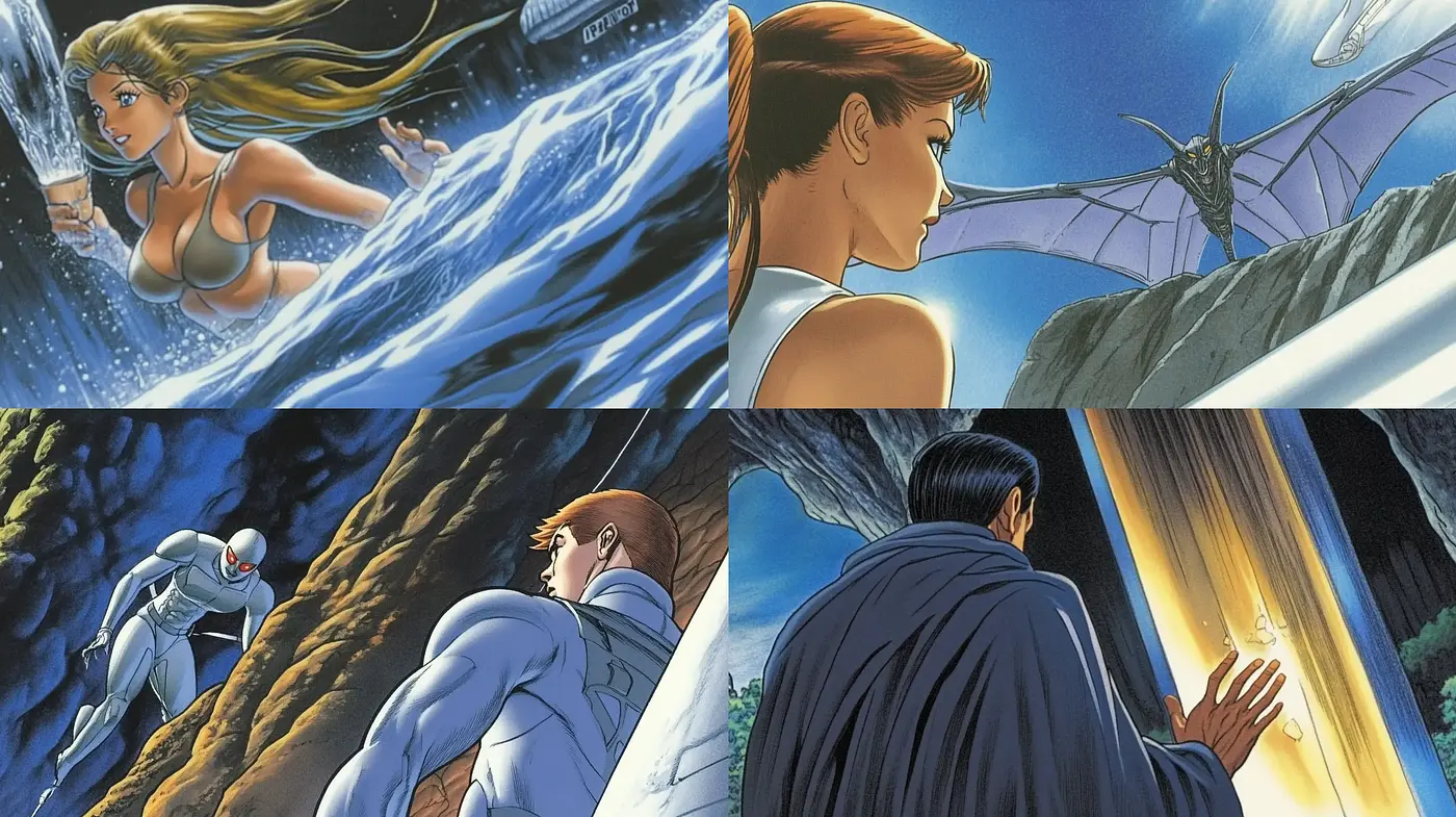 Dynamic Anime-Inspired Adventure Aesthetic - Midjourney sref style
