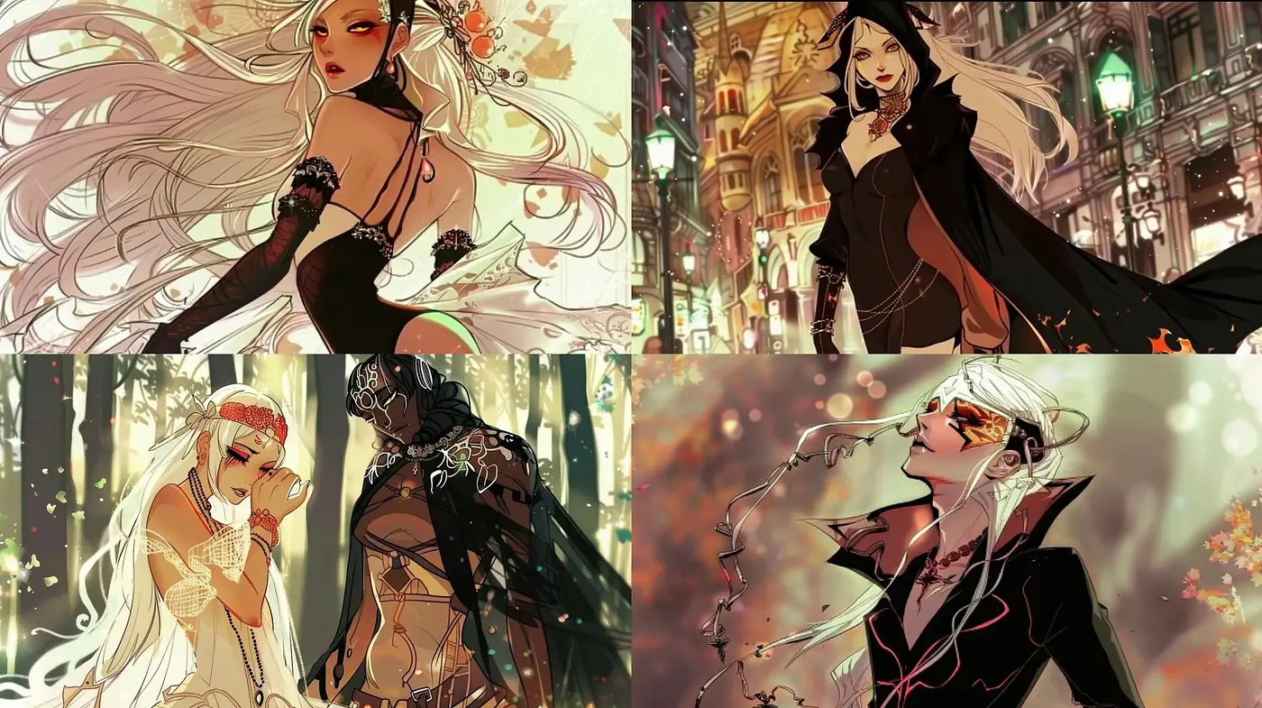 Ethereal Elegance in a Dreamlike Anime-Inspired Artistry - Midjourney sref style