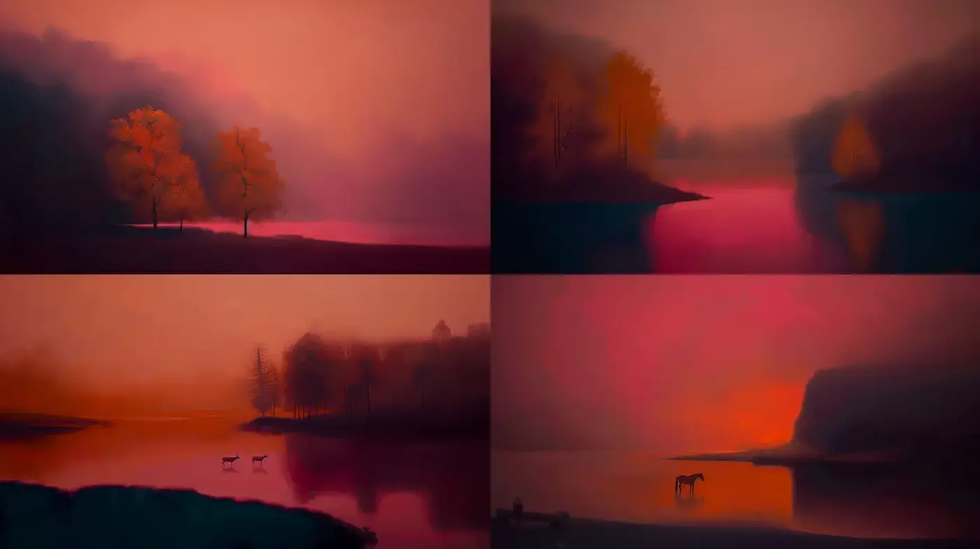 Dreamy and Ethereal Landscapes with Soft Light - Midjourney sref style