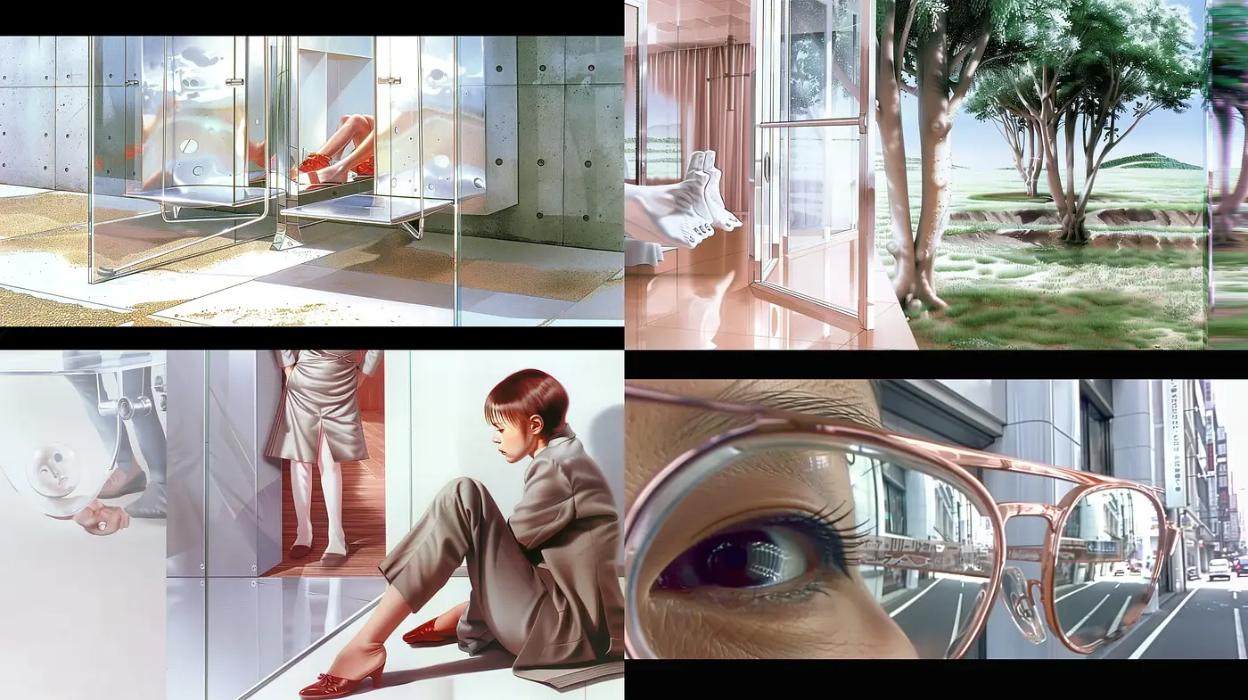 Futuristic Elegance with a Retro Anime Essence - Midjourney sref style