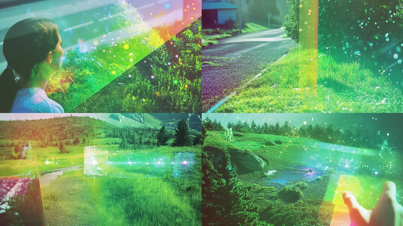 Ethereal Dreamscape with Luminescent Accents and Analog Textures - Midjourney sref style
