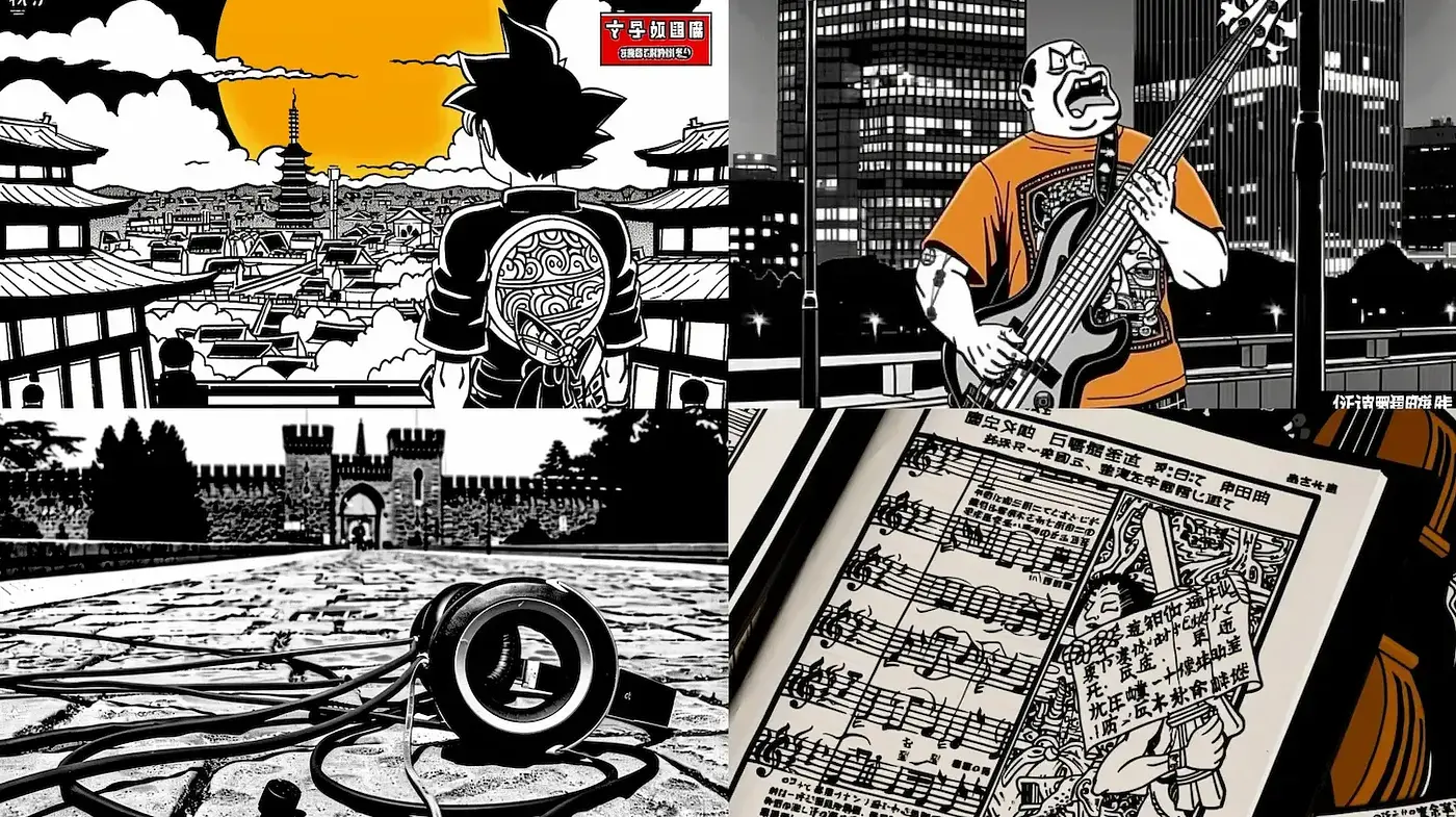 Fusion of Traditional and Modern Elements with a Graphic Novel Aesthetic - Midjourney sref style